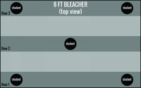 SPACED BLEACHER SEATING